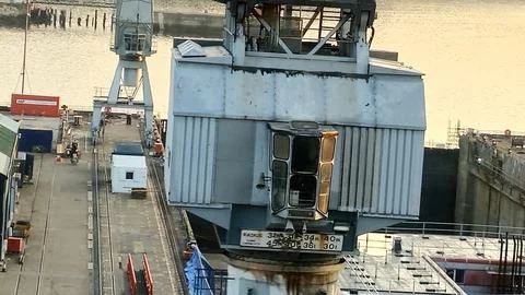 Crane operators cabin Stock Photos