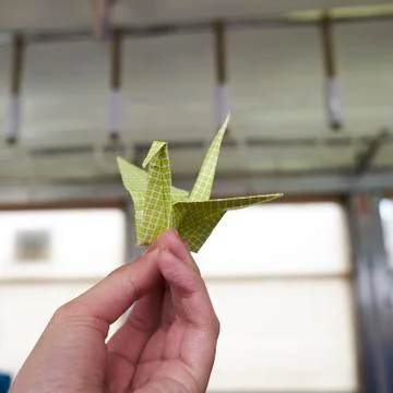 Crane origami Stock Photos
