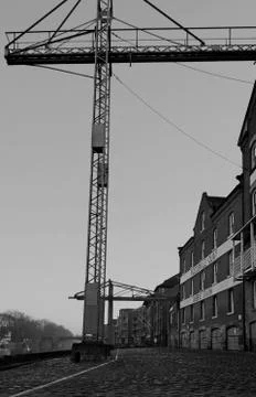 Crane on the Ouse 스톡 사진