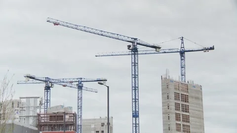Crane over City Video stock 150163166