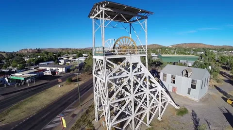 Crane Up Over A Mining Platform In Mt Isa Stock Footage 46878929