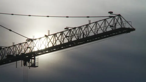 Crane over River (3) Video stock 150163167