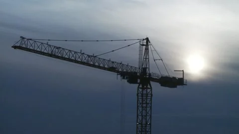 Crane over River (5) Video stock 150163190