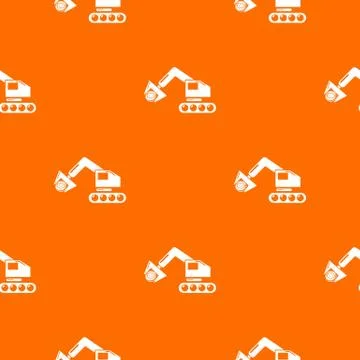 Crane pattern vector orange 스톡 일러스트