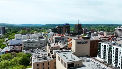 A Crane Positions - Syracuse, NY Video stock 336036276