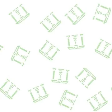 Crane robot glyph vector seamless pattern Stock Illustration
