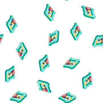 Crane robot isometric icon seamless pattern Illustrazione stock
