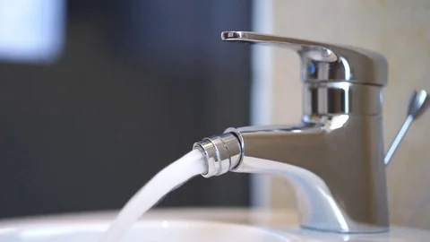 Crane with running cold water Stock Footage 81641503