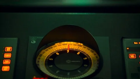 Crane shot of Ship Control Panel Stock-Footage 84702256