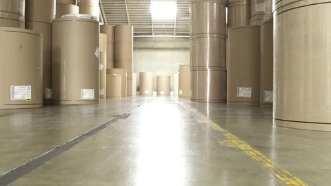 Crane shot of a warehouse in daytime Stock Footage 76225121