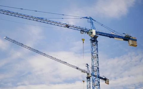 Crane on sky background. Stock Photos