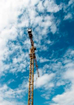 Crane in sky Foto stock