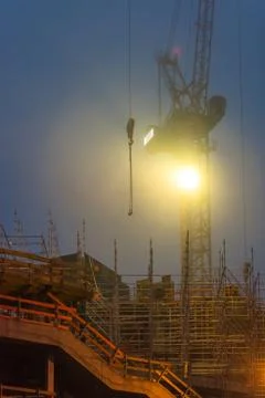 A crane with a snag Stock Photos