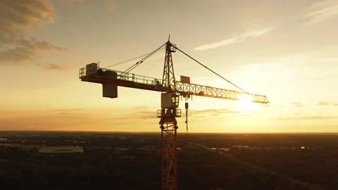 Crane Sunrise 動画素材 138085317