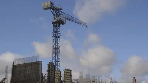 Crane Time Lapse - Construction GV Stock-Footage 142525432