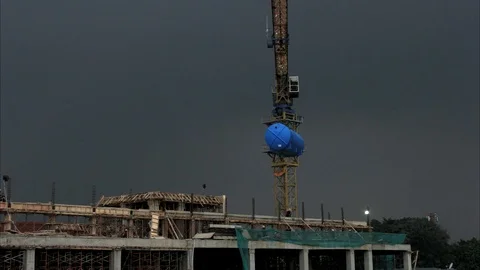 Crane Time Lapse Stock Footage 118347197