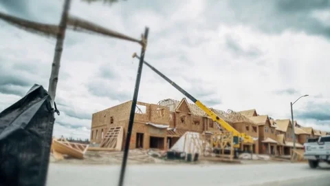 Crane timelapse slider Stock Footage 76203093