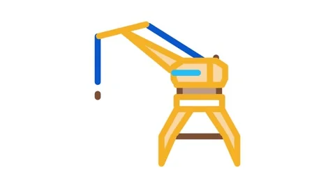 Crane tower Icon Animation Stock Footage 145271258