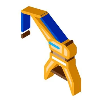 Crane tower isometric icon vector illustration Stock Illustration