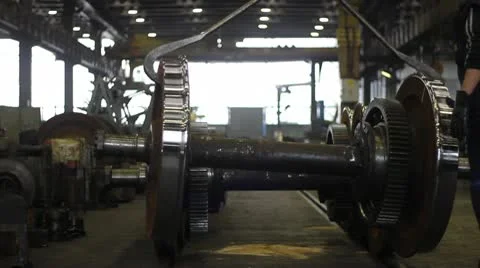 Crane transported a part of rail vehicles Stock Footage 10718906