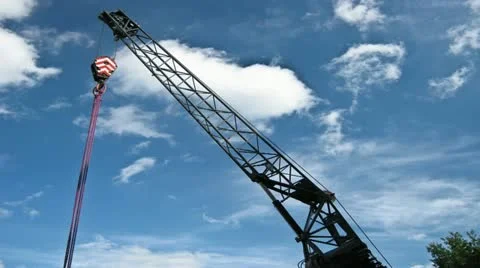 Crane under the Sky Video stock 11017820