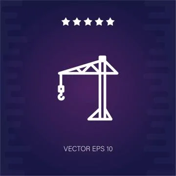 Crane vector icon Illustrazione stock