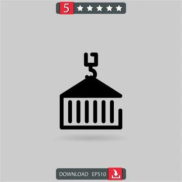 Crane vector icon Stock Illustration