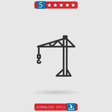 Crane vector icon Stock Illustration