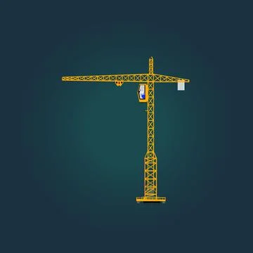 Crane vector illustration on blank background Stock Illustration