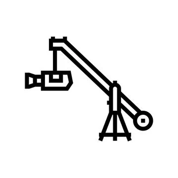 Crane video camera line icon vector illustration Ilustração Stock