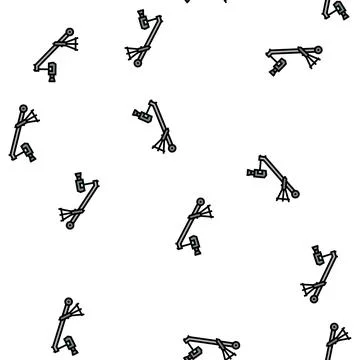 Crane video camera vector seamless pattern Stockillustratie