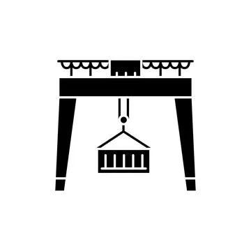Crane for warehouse olor line icon. Pictogram for web page, mobile app Stock-Illustration