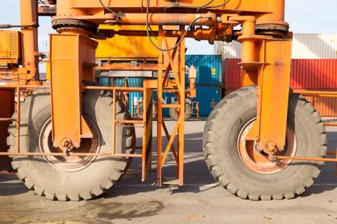 Crane wheel Foto stock