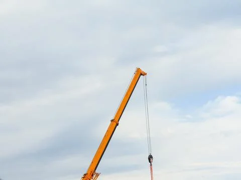 Crane while working - industry, construction Fotos Stock