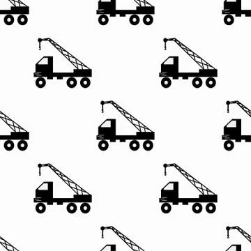 Crane on a white background seamless pattern Stock Illustration