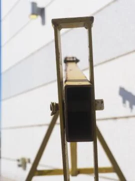 Crane for Window cleaning or object lifting Stock Photos