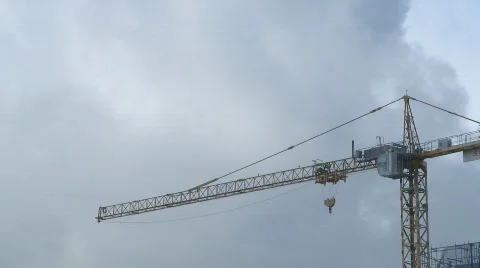 Crane in winds Stock Footage 436996