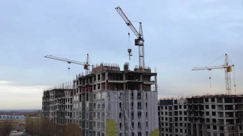 Crane work on construction site 스톡 동영상 151243939