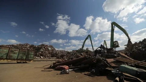 Crane work at a metallurgical plant Stock Footage 72715752