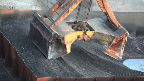 A crane at work at seaport, close up Stock Footage 85561369