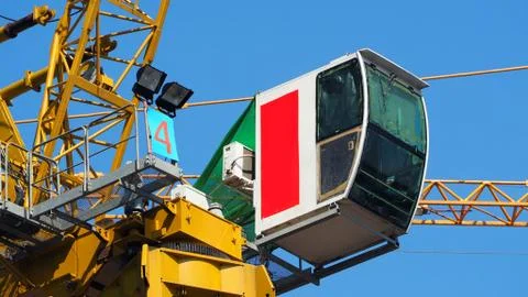 Crane working on construction site Stock Photos