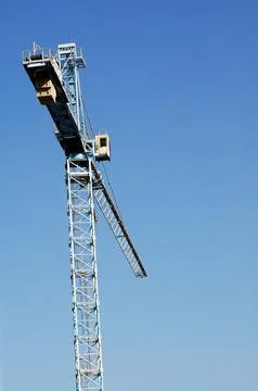 Crane working at Construction site Stock Photos