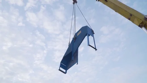 Crane working. moving equipment Stock Footage 84153010