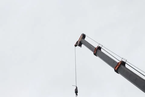 Crane is working. 스톡 사진
