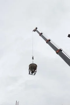 Crane is working. 스톡 사진