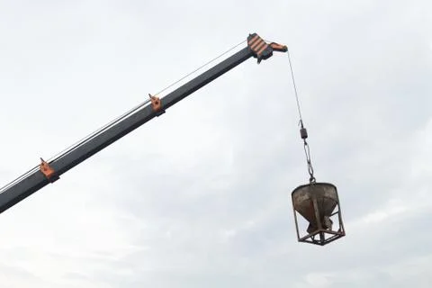 Crane is working. Stock Photos