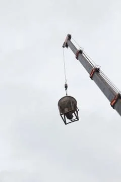 Crane is working. Stock Photos