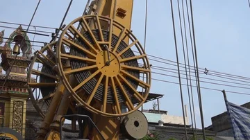 Crane working, slow motion Video stock 85963167