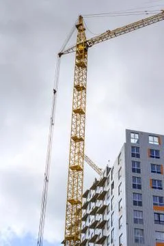 Cranes and building construction Stock Photos