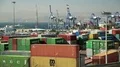 Cranes and containers in Aqaba sea port, Jordan HD Footage